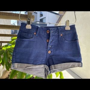 High waisted shorts.